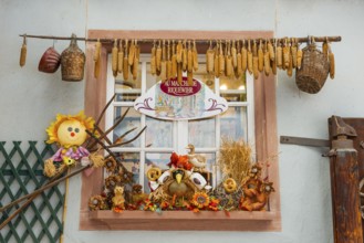 Decoration on a house wall in Riquewihr, Alsace