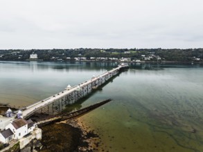 Garth Pier from a drone, Bangor, Wales, UK