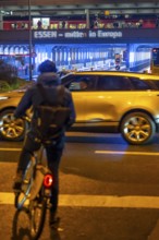 The main train station in Essen, bus station, Europaplatz, pedestrian crossing, traffic light,