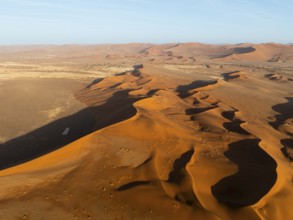 Aerial view of sand dunes in the Namib Desert, Namib Naukluft Park, Namibia