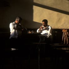 Souk, men in cafe, Amman, Jordan