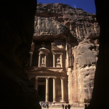 View through the Sik, Ed-Deir Façade, Khazne Faraun, Pharaoh's Treasure House, Nabatean Rock City