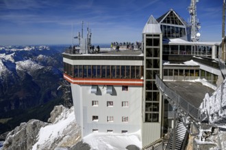 Mountain station of the Zugspitz cable car, Austrian side, municipality of Ehrwald, Reutte
