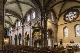 Interior view, Église Sainte-Foy, Sélestat, Schlettstadt, Alsace, Bas-Rhin Department, France
