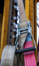 Detailed photo, safety belts for transporting heavy objects, Berlin, Germany