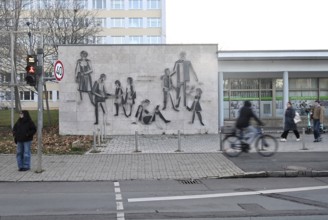 Relief in the entrance area of the University of Erfurt on Nordhäuser Straße