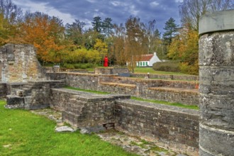 Ruins of the medieval 13th century Abbey of the Dunes, Abdij Ten Duinen, Cistercian monastery at