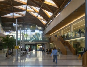 Interior of the Forum building, Streatham Campus, University of Exeter, Exeter, Devon, England, UK