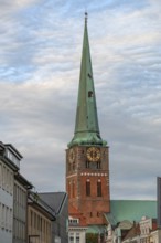 Tower of St Jacobi Church, consecrated in 1334 as the Church of Seafarers and Fishermen, Hanseatic