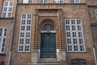 Renaissance entrance portal with terracotta decoration of the Schabbelhaus, built in 1558, renewed