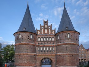 Holstentor, historic city gate from 1478, Holstentorplatz, Hanseatic City of Lübeck,