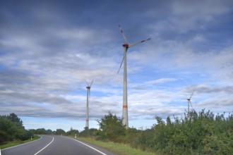 Wind turbines on the B4, Rehna, Mecklenburg-Western Pomerania