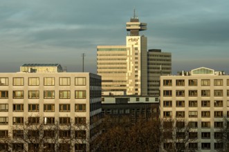 RBB Broadcasting Center, Berlin-Brandenburg Radio, TV, Television Center in Morning Light, Berlin,
