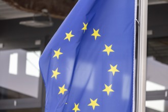 Close-up of a flag of the European Union