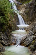 Waterfall in the Durnand Gorge, Les Valettes, Canton of Valais, Switzerland