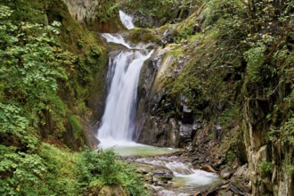 Waterfall in the Durnand Gorge, Les Valettes, Canton of Valais, Switzerland