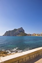 La Fossa-Levante Beach, Penon de Ifach landmark, Calpe Valencia, Costa Blanca, Spain