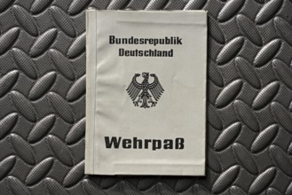 Official military passport, ID card for military service soldiers, military passport of the Federal