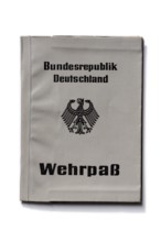 Official military passport, ID card for military service soldiers, military passport of the Federal