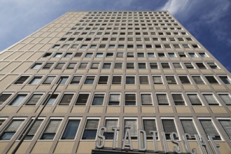 Facade of the heritage-protected Plärrer skyscraper from the 1950s, today EWAG skyscraper,