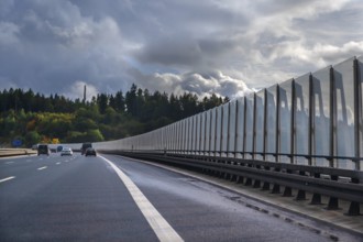 Lärmschutzwand an der A9, Bayreuth, Upper Franconia, Bavaria, Germany