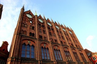 Town hall in the urban area of Altstadt, Stralsund, Hanseatic City of Stralsund, Vorpommern-Rügen