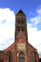St. Mary's Church, also St. Mary's Church, center of the old town of Wismar, Northwest Mecklenburg