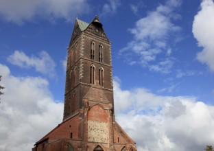 St. Mary's Church, also St. Mary's Church, center of the old town of Wismar, Northwest Mecklenburg