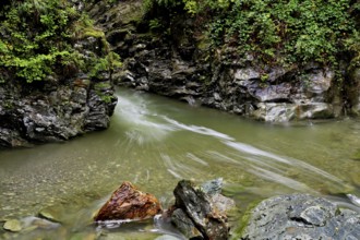 Diosaz mountain river in the gorge, Gorges de la Diosaz, Les Houches, Chamonix-Mont-Blanc,