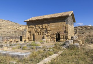 Bathhouse, ternas romanas de los bañales, Roman town of Los Banales, near Layana, Zaragoza