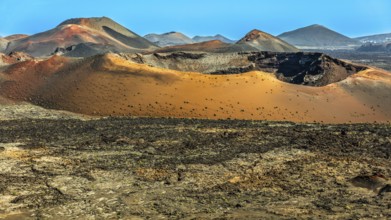 Timanfaya National Park Fire Mountains, Montanas del Fuego, Lanzarote, Canary Islands, Spain,