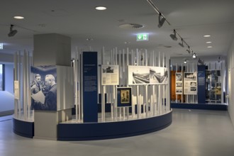 Exhibition Destiny Herrenmensch in the former NS Ordensburg Vogelsang, interior view, Eifel