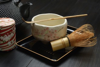 Matcha tea preparation accessories, tea utensils