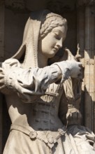 Sculpture at City Hall on Grand Place, Brussels, Belgium