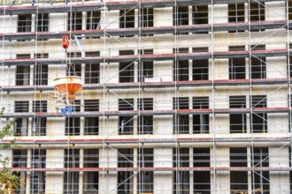 Construction site, residential construction, 50 new, publicly funded rental apartments, catering,