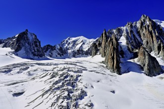 View of the mountains from the Télécabine Panorama Railway, La Tour Ronde, Mont Blanc, Le Mont