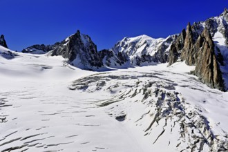 View of the mountains from the Télécabine Panorama Railway, La Tour Ronde, Mont Blanc, Mont Maudit,