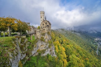Lichtenstein Castle, also known as Württemberg's fairytale castle, built in the style of
