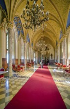 Count's Hall and Imperial Hall, Hohenzollern Castle, ancestral home of the House of Hohenzollern,