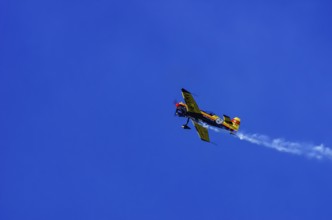 A Votec 351 sport aircraft from the Swiss MSW Aviation AG with registration HB-YMV during a flight