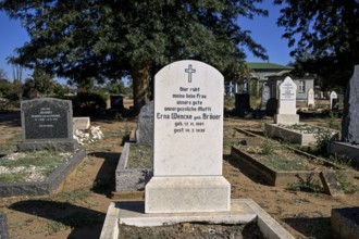Tombstones at Gammams Cemetery, Windhoek, Khomas Region, Namibia