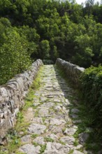 Saint Andre de Chalencon village. Devil's Bridge. Haute Loire. Auvergne Rhone Alpes. France