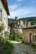 Saint Andre de Chalencon village. Street of Chalencon. Haute Loire. Auvergne Rhone Alpes. France