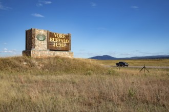 Beulah, Wyoming - The Vore Buffalo Jump, a sinkhole used by Plains Indians as a trap for bison from