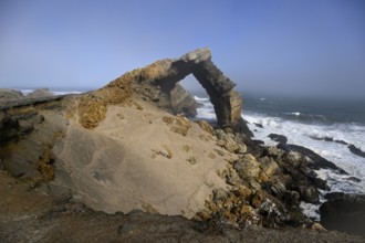 Arch rock, 55 metre high limestone arch, restricted diamond area, near Lüderitz, Karas region,