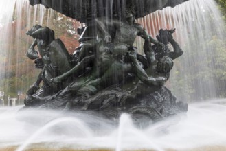 Stormy Waves Fountain, Albertplatz, Neustadt, Dresden, Saxony, Germany