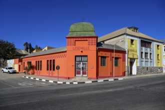 Facade of the former reading hall, Lüderitz, Karas region, Namibia