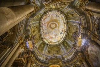 Innenaufnahme Kirche Kloster Weltenburg, Kelheim, Bayern, Deutschland