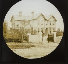 Newly built large suburban mansion house c 1900, England, UK