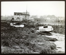 Magic lantern slide of the Tide Mill and River Deben at Woodbridge, Suffolk, England, UK c 1910